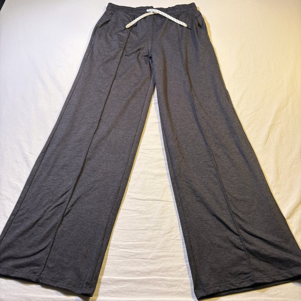 Kirkland Signature Womens Wide Leg Lounge Pants Charcoal Gray Size S P S P